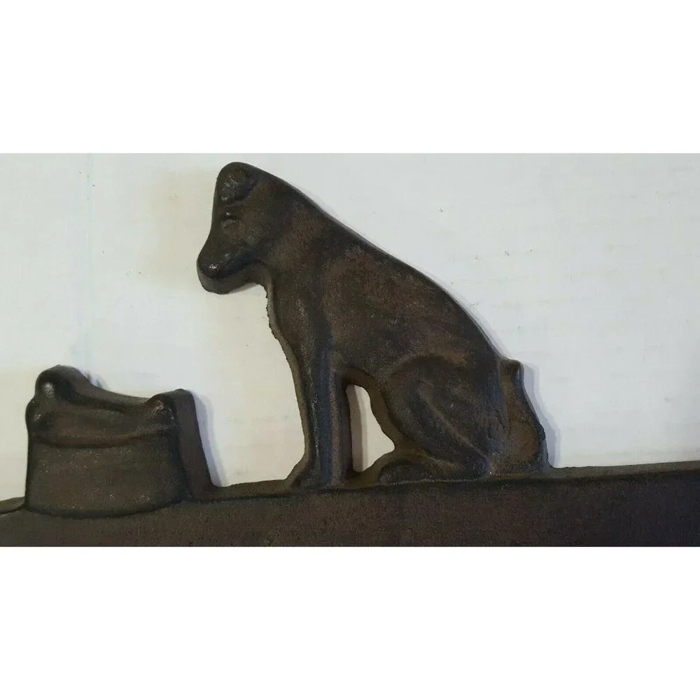 Cast Iron Dog Wall Hook Key Holder Leash Holder My Leash 3 hooks Pet Decor Heavy